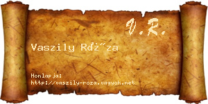 Vaszily Róza névjegykártya