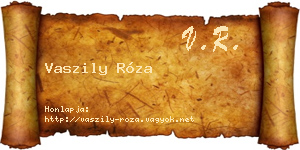 Vaszily Róza névjegykártya