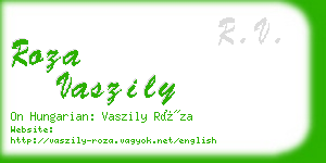 roza vaszily business card
